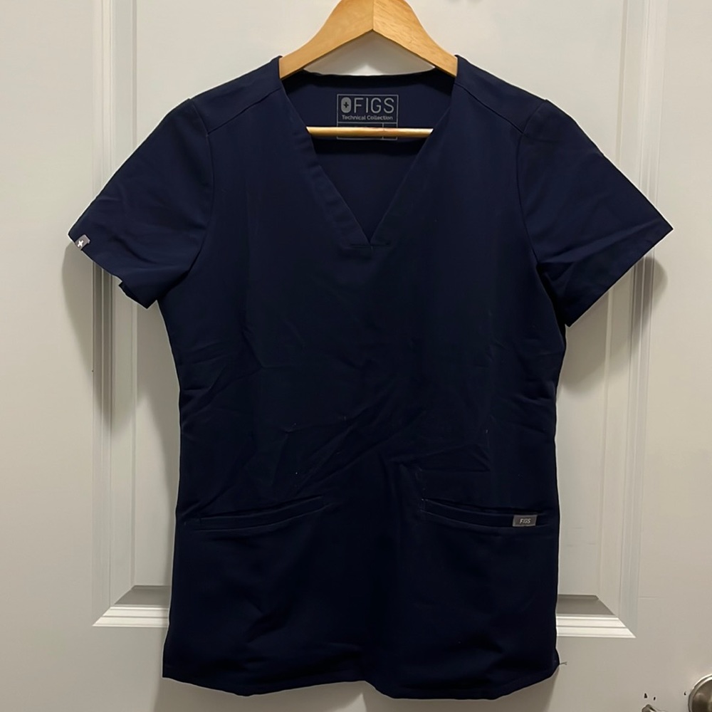 NAVY Figs scrub top